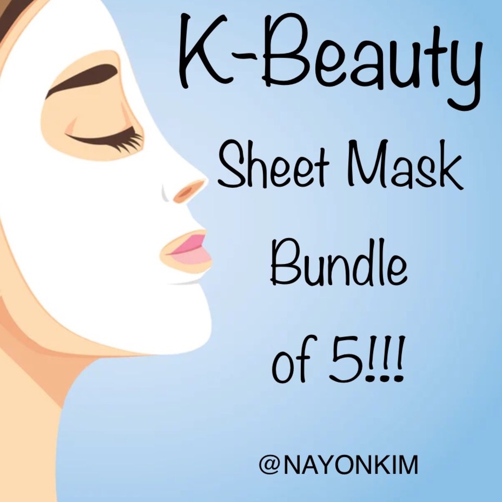 NWT Korean 5 PC Facial Sheet Mask Bundle